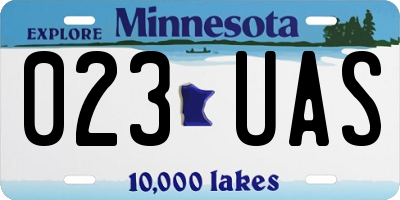 MN license plate 023UAS