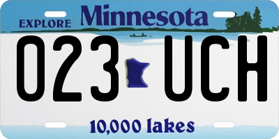 MN license plate 023UCH