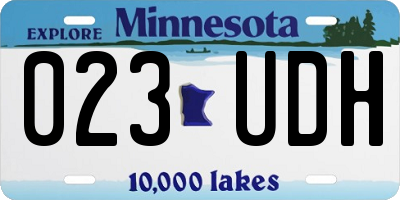 MN license plate 023UDH