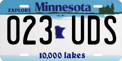 MN license plate 023UDS