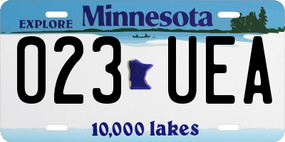 MN license plate 023UEA