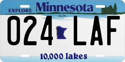 MN license plate 024LAF