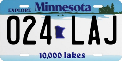 MN license plate 024LAJ