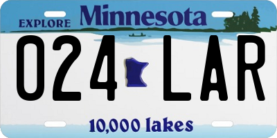 MN license plate 024LAR