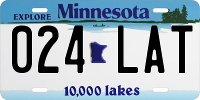 MN license plate 024LAT