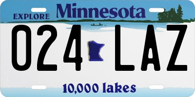 MN license plate 024LAZ