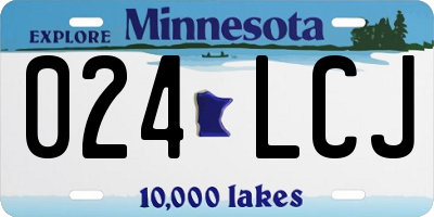 MN license plate 024LCJ