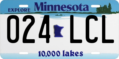 MN license plate 024LCL