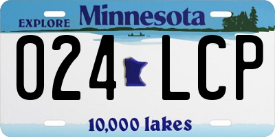 MN license plate 024LCP