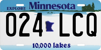 MN license plate 024LCQ