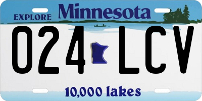 MN license plate 024LCV
