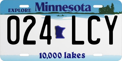 MN license plate 024LCY