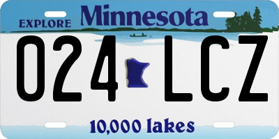 MN license plate 024LCZ