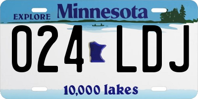 MN license plate 024LDJ