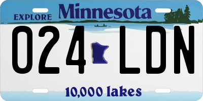 MN license plate 024LDN