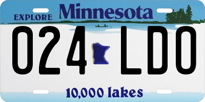 MN license plate 024LDO