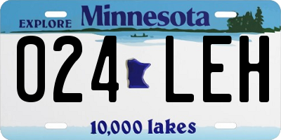 MN license plate 024LEH