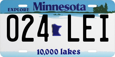 MN license plate 024LEI