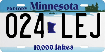 MN license plate 024LEJ