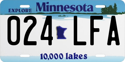 MN license plate 024LFA