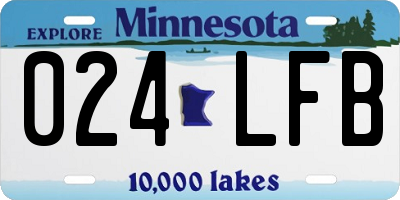 MN license plate 024LFB