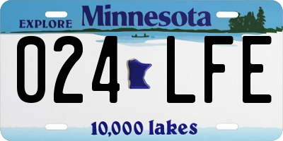 MN license plate 024LFE