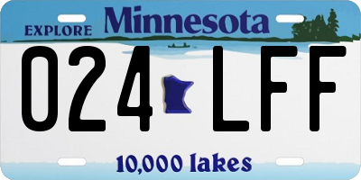 MN license plate 024LFF