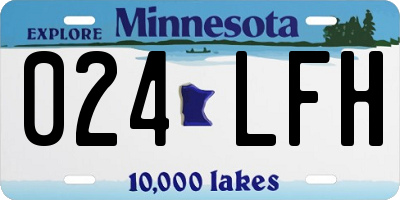 MN license plate 024LFH