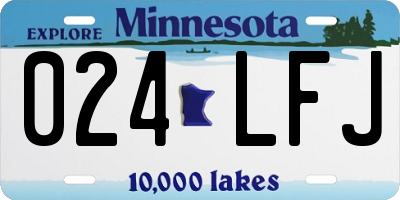 MN license plate 024LFJ