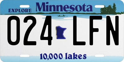 MN license plate 024LFN