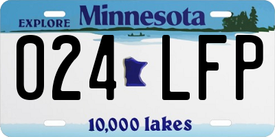 MN license plate 024LFP