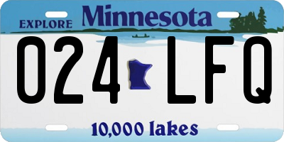 MN license plate 024LFQ