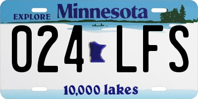 MN license plate 024LFS