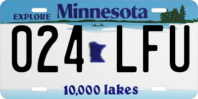 MN license plate 024LFU