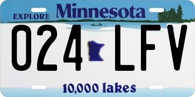 MN license plate 024LFV