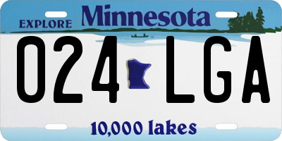 MN license plate 024LGA