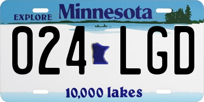 MN license plate 024LGD