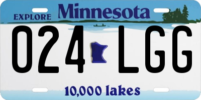 MN license plate 024LGG