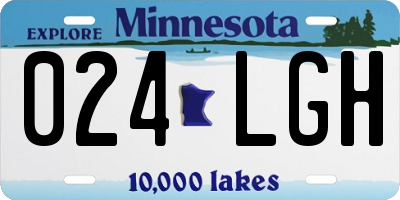 MN license plate 024LGH