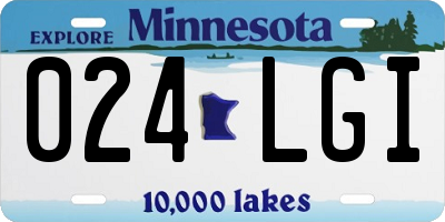 MN license plate 024LGI
