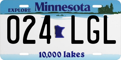 MN license plate 024LGL