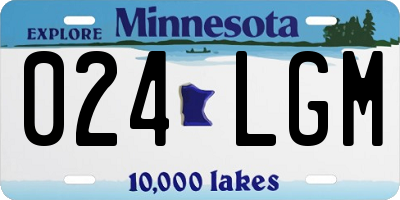 MN license plate 024LGM