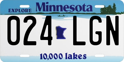 MN license plate 024LGN