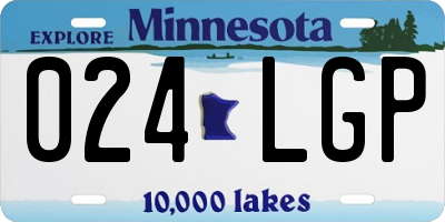 MN license plate 024LGP