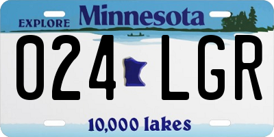 MN license plate 024LGR