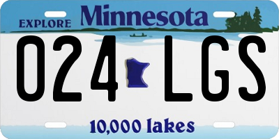MN license plate 024LGS