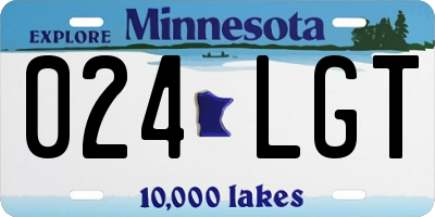 MN license plate 024LGT