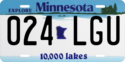 MN license plate 024LGU