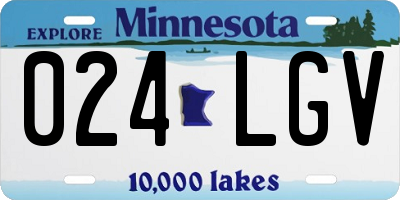 MN license plate 024LGV
