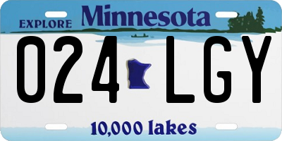 MN license plate 024LGY
